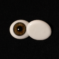 Oval Flat Back Glass Eyes 24mm
