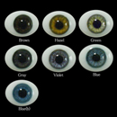 Oval Flat Back Glass Eyes 18mm