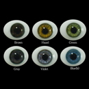 Oval Flat Back Glass Eyes 20mm