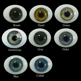 Oval Flat Back Glass Eyes 6mm