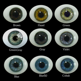 Oval Flat Back Glass Eyes 16mm